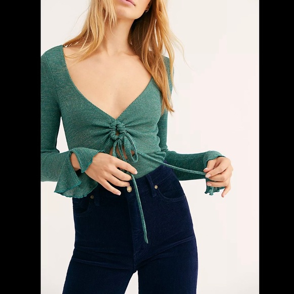 Free People Tops - Intimately Free Say When Long Sleeve in Green